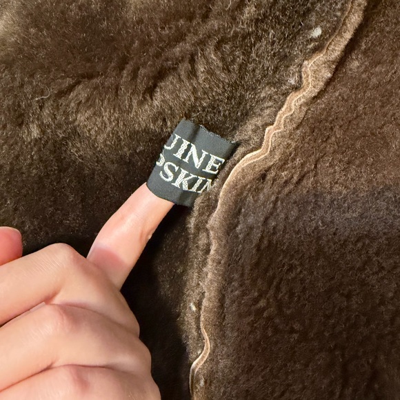 100% genuine sheepskin shearling vintage jacket - Picture 5 of 10